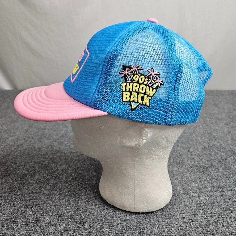 Bud Light Womens Trucker Hat Blue Pink Mesh Y2K Retro 90s Throwback Cap Festival